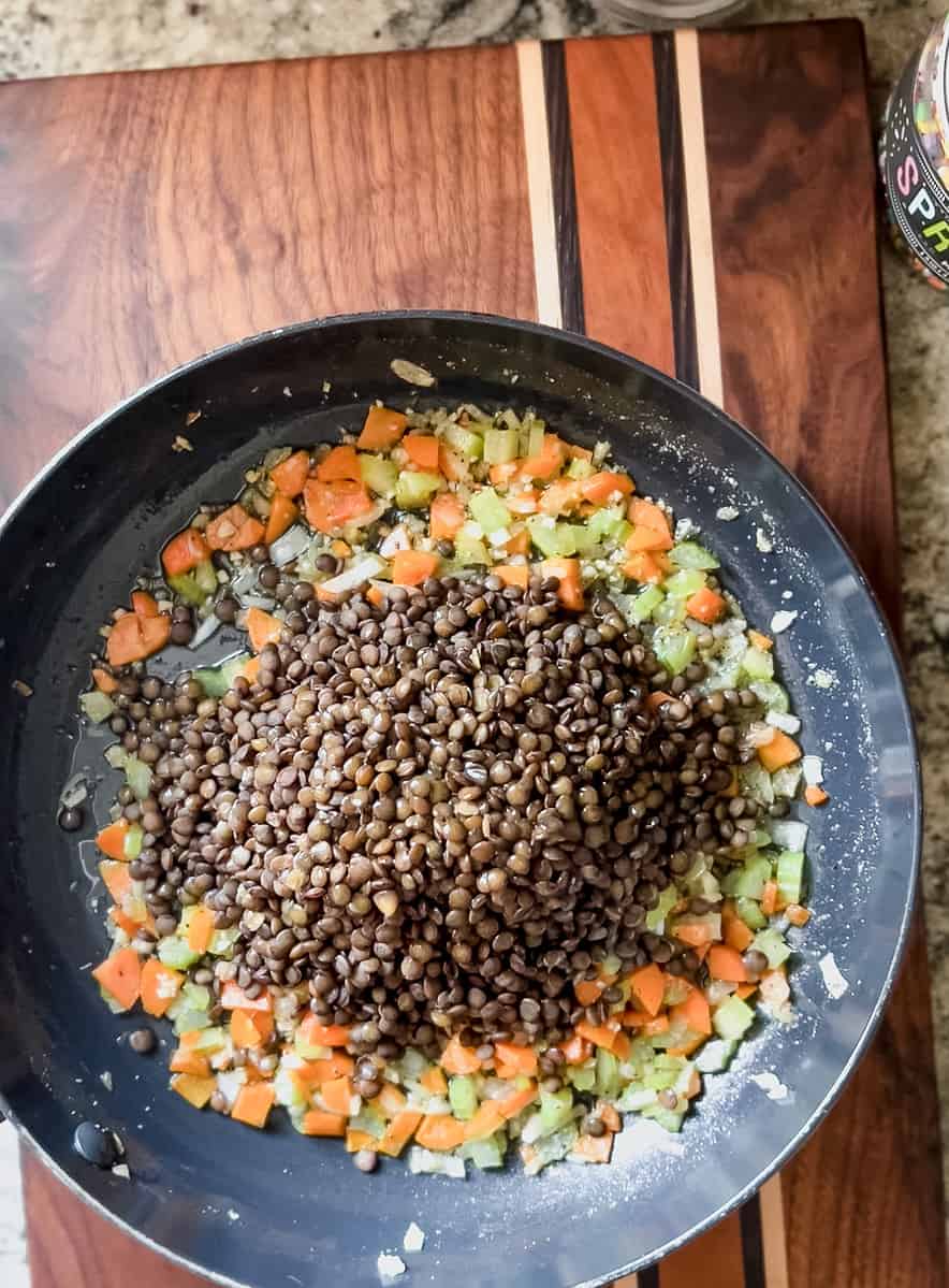Braised Lentils with Thyme and Garlic Cooking With Our CSA