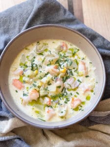 Finished photo of Shrimp or Lobster Corn Chowder