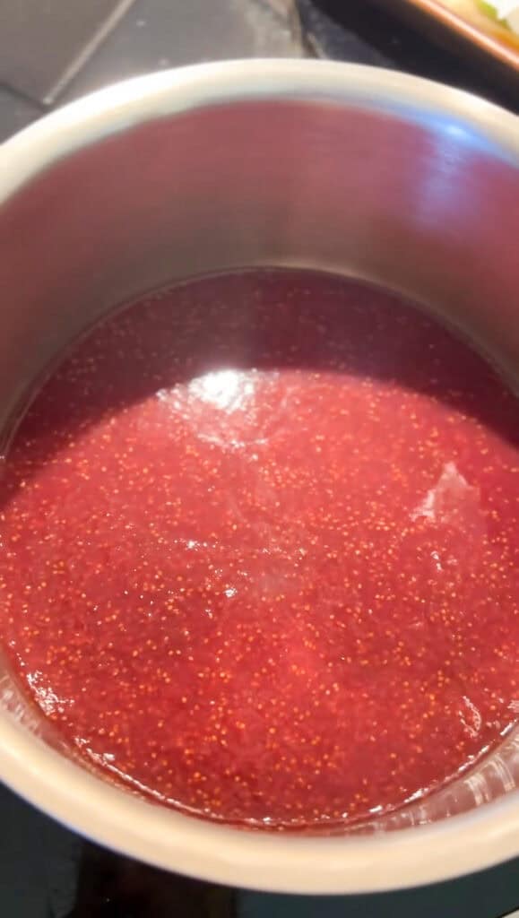 Finished Fig Syrup Recipe post straining and simmered with sugar.